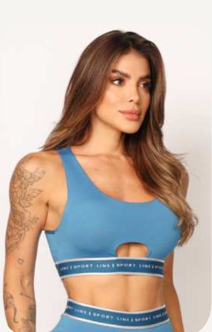 Completo Flexy Arancia, Blu chiaro e Blu Vita Alta con Fascia