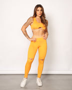 Completo Flexy Arancia, Blu chiaro e Blu Vita Alta con Fascia