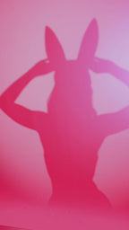 Kit Bunny – Set Corsetto 4 Pezzi in Pizzo Nero e Profili Fucsia Fluo